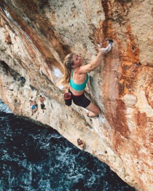 Angie Scarth-Johnson Instagram - Reel Rock 8 was the first proper climbing film I had ever watched.. Mum got me tickets to the local screening but I really wasn’t into watching climbing films. By the end of the night I left that cinema with a little fire in my heart for climbing.. I was so new to the sport and it was also the first time in my short life I ever really felt inspired by something. The Reel Rock tour was my insight to worldly climbing and climbers before instagram really became the thing. It was also the First time I heard about @hazel_findlay, I found out shortly after she would be coming to Australia for the tour. I very clearly remember putting on my favourite dress just to meet her , and then putting some shorts on underneath just incase she wanted to Boulder some of the tables at the venue with me.😂 I was such a fan girl of both her and the films made by @reelrock (pic3)  it really feels crazy to be going into a Reel rock tour myself and .. WITH hazel !!! 

📸 @honngy 

@thenorthface @reelrock @redbull @thenorthface_aunz @thenorthface_climb @redbullau @tenayaclimbing @camp1889outdoor @climbskinspain