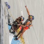 Angie Scarth-Johnson Instagram - For the first time ever , 8 teams competed in a dual accent multipitch race up the Verzasca dam. Yesterday @sashadigiulian and I reached the top of the 6 pitched 220m dam wall, a true test of trust and confidence and one of the best experiences. ☀️ @redbulladventure @redbullau @climbing_anchors @thenorthface_aunz @tenayaclimbing @camp1889 @mytendon @cvok9c @climbersagainstcancerofficial @climbskinspain @frictionlabs #neverstopexploring #tenayaclimbing #climbinginspain #womanclimbers #climbskin #chalkupless #newstandardinchalk #climbinganchors #tenayaathlete Val Versazca
