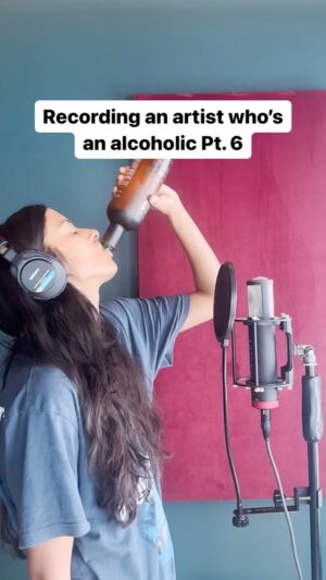 Anjulie Persaud Instagram - Recording an alcoholic… Pt.6 😬 #liquor #sober #alcoholic #reels