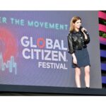 Anna Kendrick Instagram – Oh and a huge thank you to @glblctzn for having me this Saturday. An honor to support your mission and to watch Kelly Clarkson pass me on a golf cart.