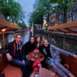 Anna Kendrick Instagram - It’s great when you know you should get some work done, pack, rest up, fight the jet lag, be responsible, and three beautiful people pull up in a boat like they’re in a GD movie about morally bankrupt women of leisure and ur like, yeah ok lemme borrow ur glasses. 💙💙🇳🇱