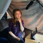 Anna Kendrick Instagram – Home ADR booth//Blanket Fort