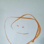 Anna Wood Instagram - Self Portrait Bert, age 3 marker on computer paper