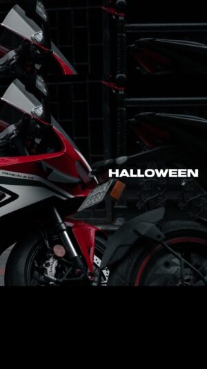 Ansha Mohan Instagram - Trick or treat? What you’re gonna ride for this Halloween 🎃 

Captured by @lofloaren 
Proud owner @abhi_tk 🫶🏻

#halloween