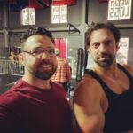 Anthony Carelli Instagram - Nothing to see here just a couple guys getting better with age. @thearonfiles and I were roommates for many years, in two different cities, always great to get together and reminisce. #ProWrestling #SportsEntertainment #NWA #WWE #Impact @theofficialhwe Battle Arts Academy