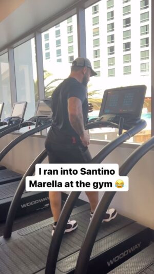 Anthony Carelli Instagram - I ran into Santino Marella at the gym 😂