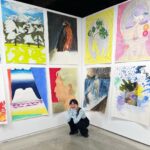 Asami Usuda Instagram - source of energy 💪🏻🔥 よっぴーの絵に囲まれる、バカリズムさんのライブで大笑い、台湾の友達ルルに会えた、ばーばの畑の野菜たち、お日様の下でピクニック、ぼーっと眺めた海、娘からの手紙🫶🏻 わたしは元気だ❤️‍🔥