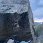 Ashima Shiraishi Instagram - A few spine-tingling rocks as of late and many more rock contemplating moments to come. A fruitful day at the Dali Wall (b2b ascension on No More Greener Grasses v12 & Clear Blue Skies v11). greasy iPhone lens gave off a bierstadt-esque vid w a luminist finish 🌫️🎨 Heart leaps for these humans, rocks, log landings, marmots and lichens 💛 Song: Varroon @kumo99_