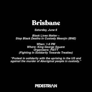 Ashleigh Cummings Instagram - WARNING: this post contains names of deceased people.

AUSTRALIA!! To protest systemic racism and the deaths of people like George Floyd and David Dungay Jr who both said in their final moments, “I can’t breathe” to police, mask up, keep 1.5m apart and use your voice! I’ll be joining you in spirit ❤️💛🖤 Remember: Black, Indigenous and POC communities are disproportionately affected by the virus so please take ALL precautions so we don’t perpetuate the injustices we’re fighting.

Repost from @pedestriantv
•
Protests in support of George Floyd, #BlackLivesMatter and Indigenous deaths in custody are being organised around the country – here's where to find them. More details at the link in bio.