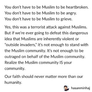 Ashleigh Cummings Instagram - Thank you for this ☝️ @hasanminhaj ❤️🤝 Sharing tears, love and solidarity xxx  #hellobrother