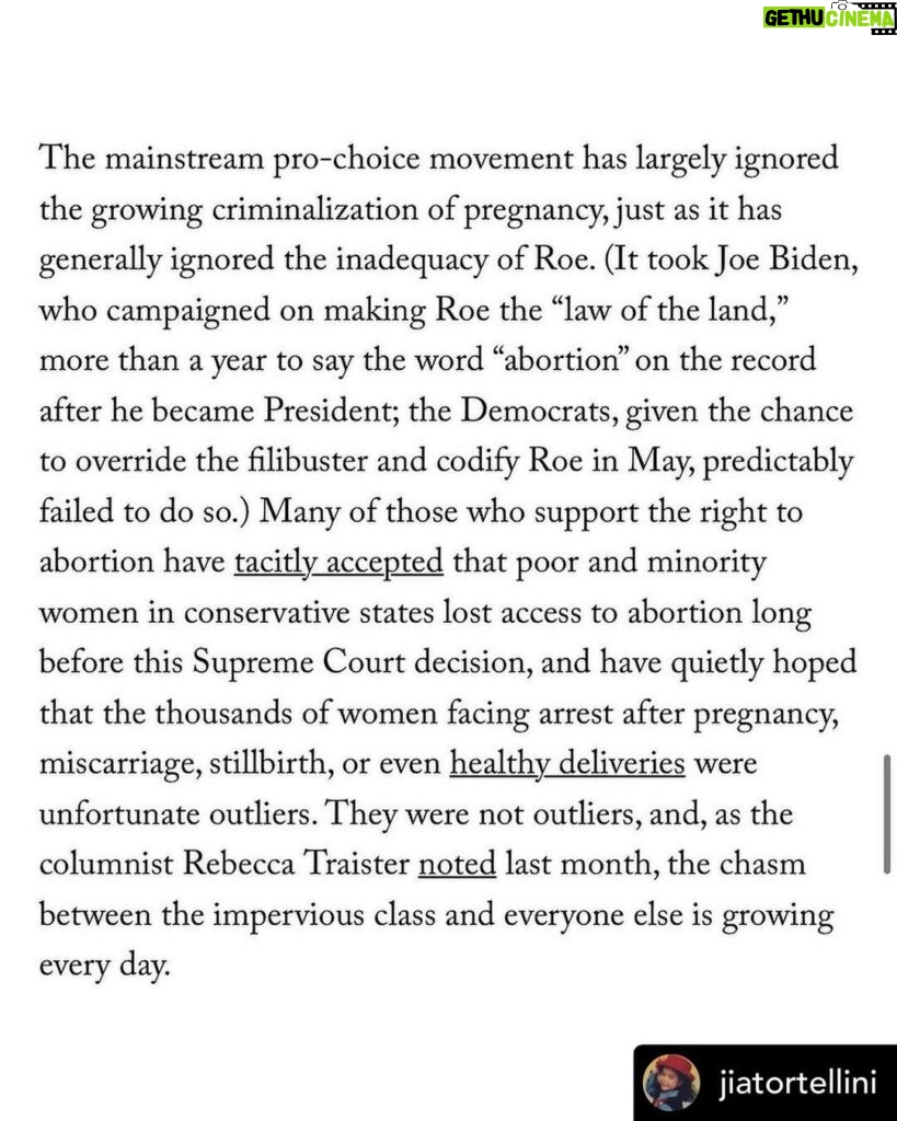 Augustus Prew Instagram - This article by @jiatortellini really hits home and dissects how we got to this place of unmitigated disaster, what’s gonna happen now, what the short and long term consequences are and what we need to do as pro-choice, pro-equality, pro-justice, anti-racist, queer allies/advocates/people to get us all out of this incredibly dangerous place we now find ourselves in. Abortion is healthcare. Healthcare is a human right. “Abortion is a necessary pre-condition to justice and equal rights” What she said. Thanks @jiatortellini for writing this incredible piece and thank you for reposting this @alokvmenon Los Angeles, California