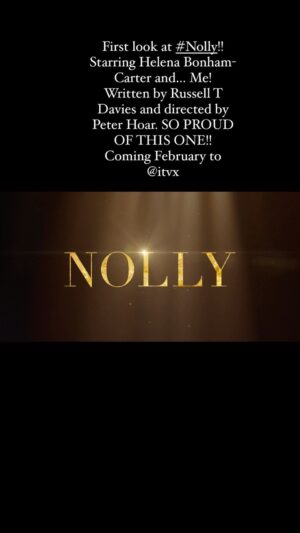 Augustus Prew Instagram - First look at #Nolly starring Helena Bonham-Carter and… me!! Written by the iconic @russelltdavies63 and directed by critical darling @pjuk I am so proud of this one. Coming February to @itvxofficial