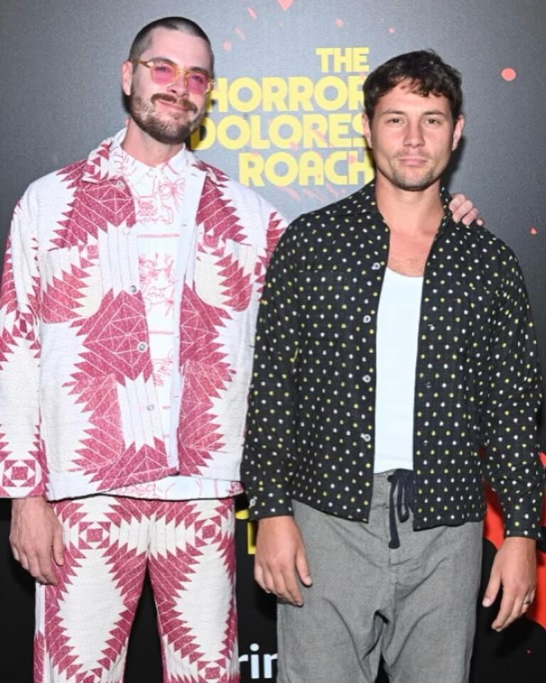 Augustus Prew Instagram - Here’s me and @jefferyself looking like we only just met on the red carpet for his new show The Horror of Dolores Roach! But we’ve actually been married this whole time! Promise! 🔪🌯🥟🩸 New York, New York