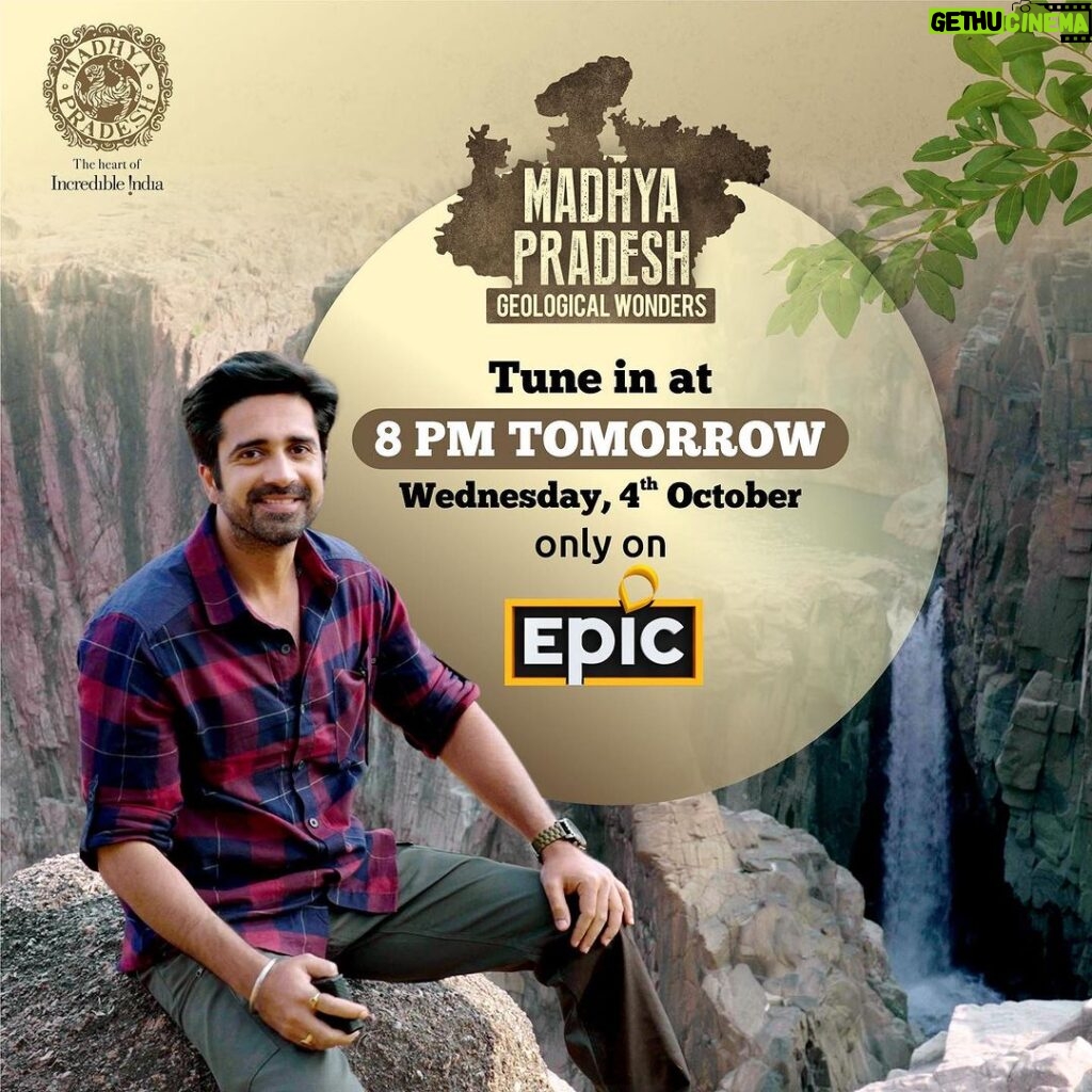 Avinash Sachdev Instagram - Join us on a journey through time and wonder, where ancient stories are written in stone. Madhya Pradesh - Geological Wonders at 8:00 PM, only on EPIC & @theepicon . . #MadhyaPradeshTourism #MadhyaPradesh #PlacesToVisit #geologywonders @geologicalsurveyofindia