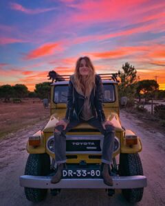 Beau Garrett Instagram - Before Lucy’s engine almost blew up in the middle of the bridge, I pretended to hold off traffic and @soultrvlr saved the day with water and a jumper. Comporta, Setubal, Portugal