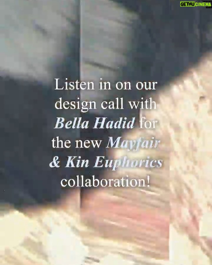 Bella Hadid Instagram - Sweet getting to hear the recording of our first meeting together from a few months ago. Getting to connect @kineuphorics and @themayfairgroup for this special collaboration is a blessing for me- our angels on speed-dial crewneck is live now! The affirmations on our hotline came straight from us - I hope they inspire you to spread kindness and be someone's angel today. If you see this sweater on the street , please go do one thing to make someone’s day. Thank you @samabrahart @devonnemcfarland and the Mayfair team for your love, connection, patience and heart. I adore you. Thank you to my partner in heart crime and kin @jenofkin and our magical team. I feel lucky. I love you all. crewneck available ONLINE now @ themayfairgroupllc.com
