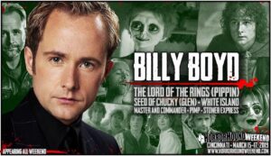 Billy Boyd Instagram - Looking forward to Cincinnati this weekend. You going? @horrorhoundweekend