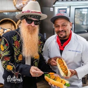 Billy Gibbons Instagram - Repost from @antonestexas
•
We are excited to announce that we will launch our 60th anniversary this January and debut the next and final “H-Town Originals” sandwich called the Billy F Gibbons - Whisker Bomb Po’ Boy. The fried green tomato sandwich, will be in collaboration with legendary rock musician Billy F Gibbons (ZZ top) and executive chef Alex Padilla, this sandwich includes the musician’s Whisker Bomb sauce @whiskerbomb which will also be available at both Antone’s sandwich shops beginning January 17. A special thank you to Mr. Billy F Gibbons and his team.