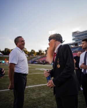 Billy Gibbons Instagram - Hey and Have Mercy. A big shout out and thank you to Southern Methodist University and the undefeated SMU Football team for having me by for their coin toss shindig. It was an honor and a privilege and I look forward to the next adventure.  Seems those Mustangs keep moving on up that Top 25 poll. Keep on keeping on. Go Mustangs. And PONY UP! 
@shotgunwillie11 @coachdykessmu @smufb @espn @MarklenKennedy #TomSabin #PresidentRGeraldTurner #CoachDykes #SonnyDykes #CoachCreech #JoshCreech #marklenkennedy #espn #ponyexpress #ponyup #ponyupdallas #hilltop #dallas #tripleD #BradCheves #RogersHealy #MayorJohnson #EpicWestern #MattAyers #Upshotgoods #AnthonyCrespino #LisaRawlins #JasonAndrews #beaubedford #perunasmu #QuesosQorner #TedStone #GeoffreySmall