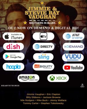 Billy Gibbons Instagram - Check out the new film from my buddy @jimmievaughanofficial: 
“Jimmie & Stevie Ray Vaughan – Brothers in Blues”
You can watch it now On Demand or on a streaming service near you. 
Have Mercy!!

https://brothersinbluesdoc.com/ (link in bio)

#stevierayvaughan #jimmievaughan #ericclapton #jacksonbrowne #nilerodgers #VaughanBrothers
