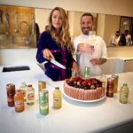 Blake Lively Instagram - @cedricgrolet You should’ve made your bakery nut free if you didn’t want me to drive you nuts. 😵‍💫🤭 Love you buddy. I had the time of my life. Glad I could bring the @bettybuzz & @bettybooze to make up for the chaos Chef🥂 🎂