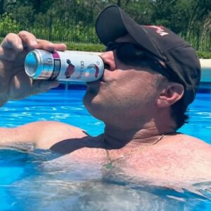Bob Cicherillo Instagram - Pool is cleaned and inviting,  and Celsius is in hand and quenching!! Enjoy!!