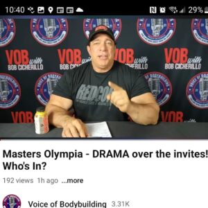 Bob Cicherillo Instagram - NEW V.O.B. IS UP!!
#bodybuilding #mastersolympia #voiceofbodybuilding #mrolympia
