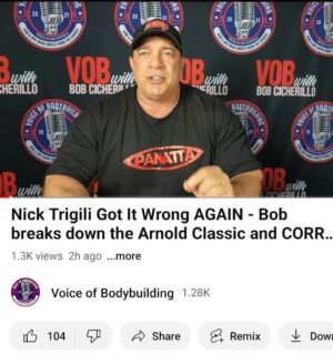 Bob Cicherillo Instagram - NEW! VOICE OF BODYBUILDING podcast is up!
