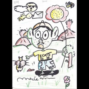 Borja Jiménez Mérida Instagram - Les presento a minibejo del 2006 aka B.J.M. (Borja Jiménez Mérida) cuando empecé a rapear. Tenía 11 años, camiseta ecko, muñequera, un grelo detrás de la oreja y hacía la letra M con la mano porque tenía un grupo llamado MataCristos (Mc’s) con mi amigo Davizañez (Dz) @dezetahiphop 

En aquella época empezamos a grabar nuestras primeras maquetas con la grabadora del mp3 y las instrumentales descargadas del eMule. Íbamos a la misma clase en el colegio y escribíamos las letras en los recreos, luego a la tarde iba a su casa y lo grabábamos. 

Hace poco volví a coincidir con Davizañez después de muchos años sin contactarnos. Yo había perdido esas grabaciones pero él las tenía bien guardadas. Me pasó aquellas maquetas y cuando volví a oírlas se me pusieron los pelos como tachas.

Uno de los temas de Davizañez se llamaba Chulito, y de ahí salió el estribillo del último tema de Locoplaya. La versión original de Dz está guapísima la tienen en la tercera foto.

Un abrazo Davizañez hace ya 16 años de estas andaduras 😵❤️