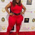 Brely Evans Instagram - Yall about to see me where this BRELY Body Jumpsuit everywhere everyday!! Get yours now!! Preorder available on brelyevans.com RED, BLACK, BLUSH, ARMY GREEN! Custom fit also an option 💋 Event by @sirjoeexclusive for LAFW Designed by The BRELY Brand Sewn by @tnsfashioncut Worldwide