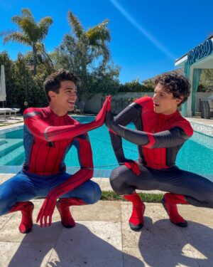 Brent Rivera Instagram - Spider-Man in training 🙄🕷