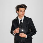 Brent Rivera Instagram - All dressed up in black and white💖 make sure to watch the first #PradaFW21 men’s fashion show by Miuccia Prada and Raf Simons on @Prada social channels😍
