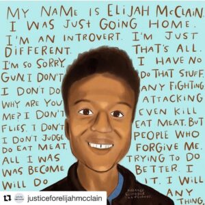 Brian Holden Instagram - The story of this young man’s death is so horrific. True #justiceforelijahmcclain would be if he were alive. 
#Repost @justiceforelijahmcclain with @get_repost
・・・
SHARE HIS STORY. CALL AND EMAIL AGAIN. Demand #justiceforelijahmcclain #blacklivesmatter #sayhisname Art by @heatherschiederillustrates_
@theeyetravels 
@czillustration