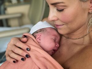Brittany Daniel Instagram - Meet our baby girl Hope Rose Touni. Our hearts are bursting with joy. It’s been a long road to get here but we always remained hopeful that we would one day become parents. Thank you @adam.touni for being an unbelievably supportive partner and now dad. Thank you to our surrogate who carried our baby so beautifully. Hope, we love witnessing who you are, just as you are. We love you! Link in bio for @people article #surrogacy #ThereIsAlways Hope