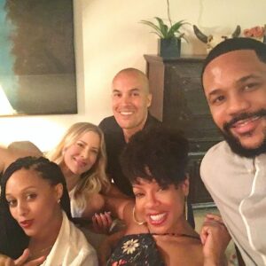 Brittany Daniel Instagram - #TBT to dinner party at my home with my 2nd family. I love you guys! A reminder The Game will begin airing on Netflix on Aug 15th. #thegamecast #missedyoupooch @tiamowry @iamwendyraquel @cobybellagram @hoseachanchez @iampoochhall  @maraakil @therealmalcolmr