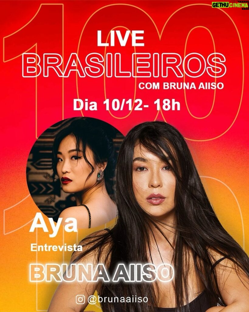 Bruna Aiiso Instagram - Com imenso orgulho anunciamos a #livebrasileiroscombrunaaiiso de número 100. Sim! Foram 100 artistas amarelos entrevistados nesses mais de 3 anos de projeto. Sou tão feliz de ter conhecido a historia e a trajetória de vocês aqui, quantas emoções! Muito choro e muita risada ouvindo vocês. E a maravilhosa @aya.aaaaaaaaaaaaaa teve a ideia de fazer a centésima live me entrevistando e eu amei, obrigada Aya, obrigada classe artística amarela por tanto, por tudo. Eu ACREDITO em nós, eu acredito na nossa força e potencia. A gente vai chegar lá! Não percam dia 10. Beijoooos