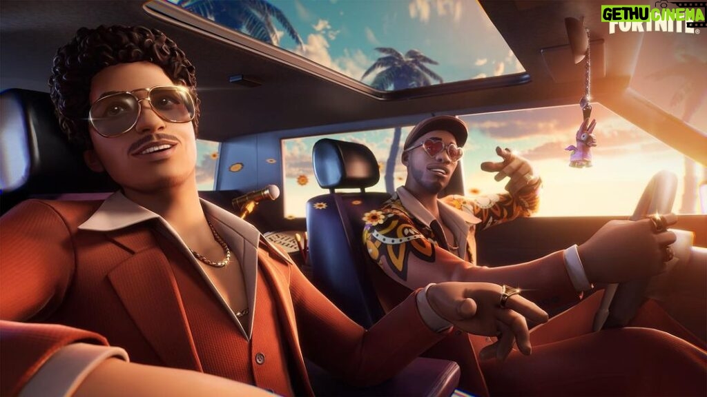 Bruno Mars Instagram - Poly & Ester headed to The Island! Thank you @fortnite!! ✨🕺🏽🕺🏽✨