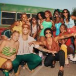 Bruno Mars Instagram - Give it up for the true stars of our video, The Silk Sonic High Rollers! These ladies were killin it all day in the sun and bringing nothing but good vibes! #Skate out now. 🛼✨