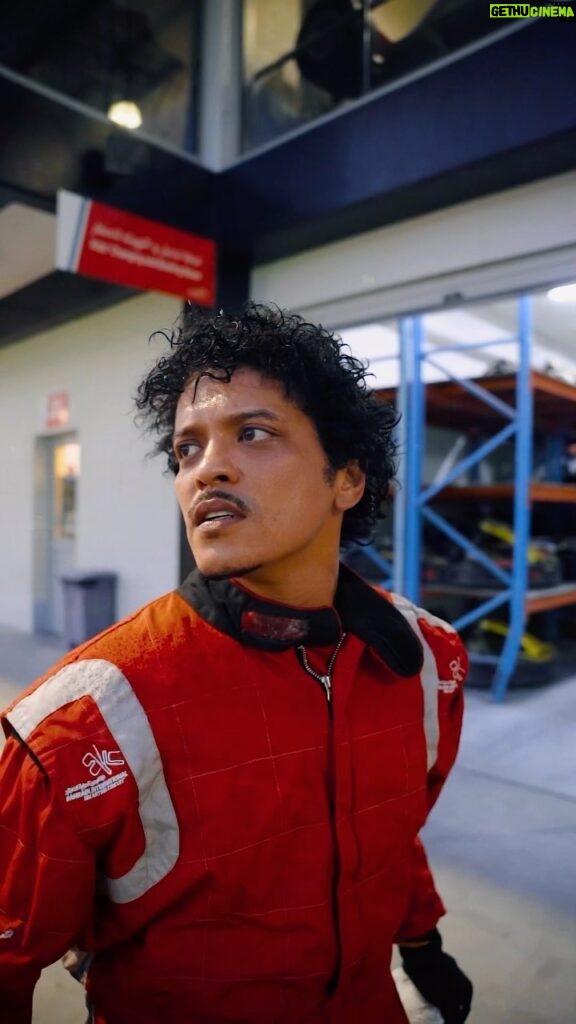 Bruno Mars Instagram - Go kart racing in Bahrain got me so inspired I wrote, starred and directed a movie. Who knew i had a knack for high octane drama? #TommyBolt #GoKartHeart 🏁 🏎♥