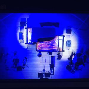 Bryce Dessner Instagram - David and Thom watching the last concert on the big brother surveillance screens @elbphilharmonie Thank you for a beautiful week @katiamariellelabeque @david_chalmin @thomyorke @philharmoniedeparis