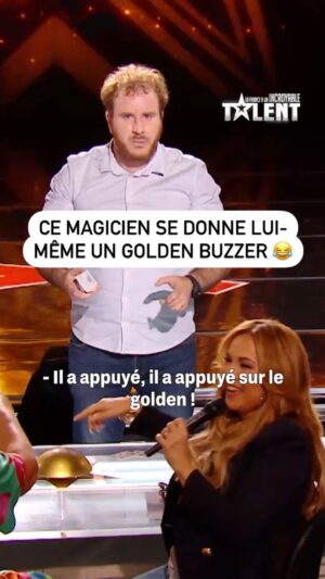 Éric Antoine Instagram - « Mais c’est quoi ce truc » 😂 
Il appuie malencontreusement sur le Golden Buzzer pendant son numéro de magie ! 😂 
#LFAUIT, disponible sur @6play @markobim