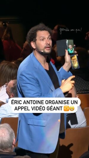 Éric Antoine Instagram - "C’est aussi le code de la carte bleue ?" 🤣 
@ericantoineoff fait face aux aléas du spectacle vivant et se retrouve à organiser un appel vidéo géant 🤭 
 
"Éric Antoine, grandis un peu !", spectacle inédit, vendredi 29 décembre à 21:05