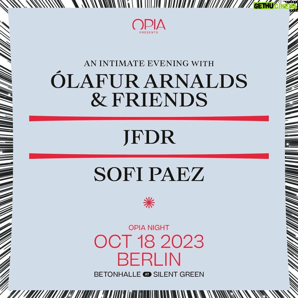 Ólafur Arnalds Instagram - Today, @opiacommunity is born. In 2019 I hosted the first and only OPIA Festival at the Southbank Centre in London. We had plans for more but the pandemic put a pin in it. I am particularly excited to see it re-emerge today as OPIA Community – A travelling festival, record label and community hub. In an age of social disconnect and streaming algorithms I’ve felt an ever growing need to create a place for people to meet, to talk and create, to inspire and be inspired. My hope is that OPIA can host an environment where creativity thrives through real life experiences and connections. To mark this new beginning, I've gathered a few special friends to join me for a celebration of this new and revitalised OPIA. Join us at @silent.green in Berlin on October 18 where I’ll play an intimate, one-off improvisational show with friends, along with performances by @j0fridur and @sofipaezmusic. • Very limited capacity • Pre-sale starts July 28 (exclusively via my newsletter and the OPIA Discord server) • General on-sale starts July 31 Link in my bio to join the Discord community, read more and follow OPIA. Looking forward to sharing this new chapter with you all ❤