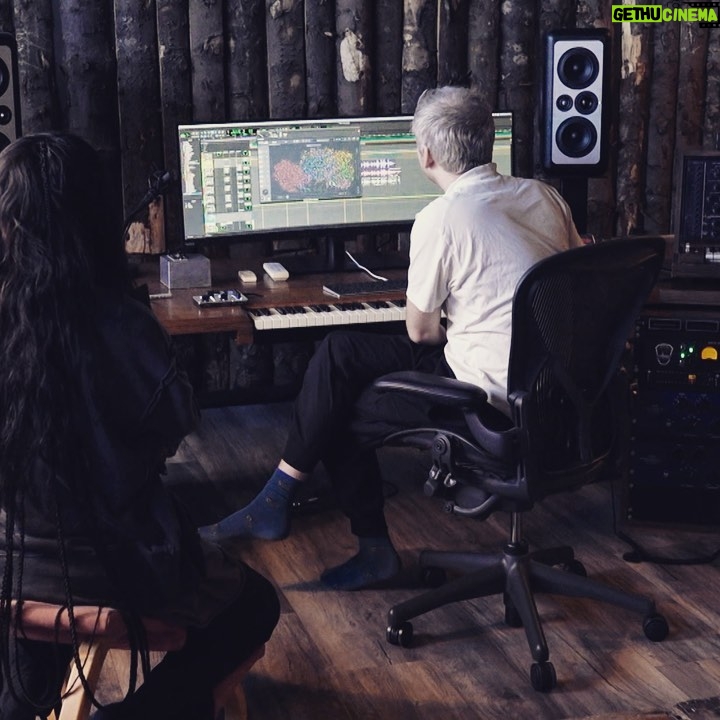 Ólafur Arnalds Instagram - What happens when we put me and @loreenofficial into a studio together? ❤