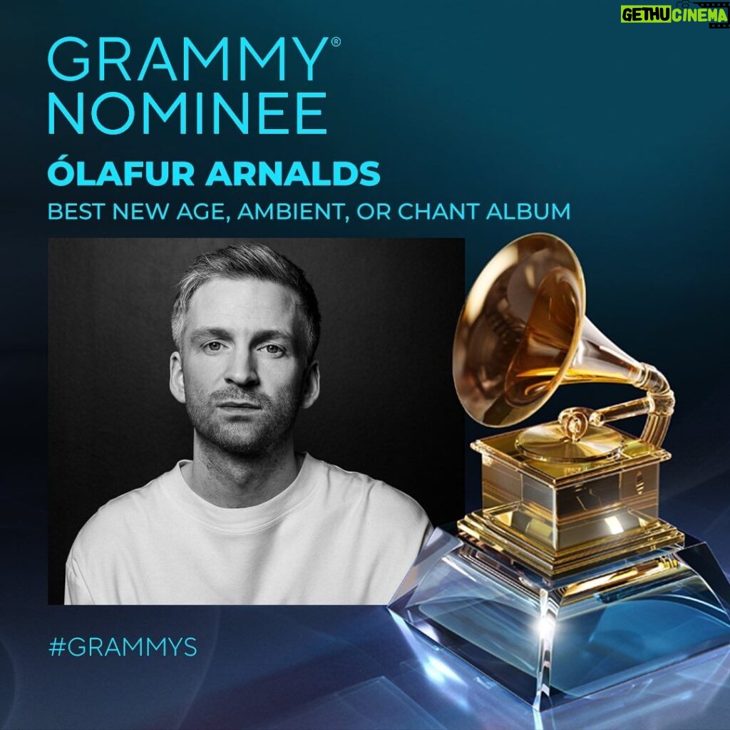 Ólafur Arnalds Instagram - still feels a bit surreal, 3rd Grammy nomination incredibly thankful to all the artists that played on piano reworks and put their beautiful spins on these songs that mean so much to me 💙 huge thanks to @mercurykx as well for all their hard work on this project @eydisevensen @haniarani @dustinohalloran @sophiehutchingsmusic @listentolambert @alfamist @machinedrum @j0fridur @official.yiruma @magnus__johann