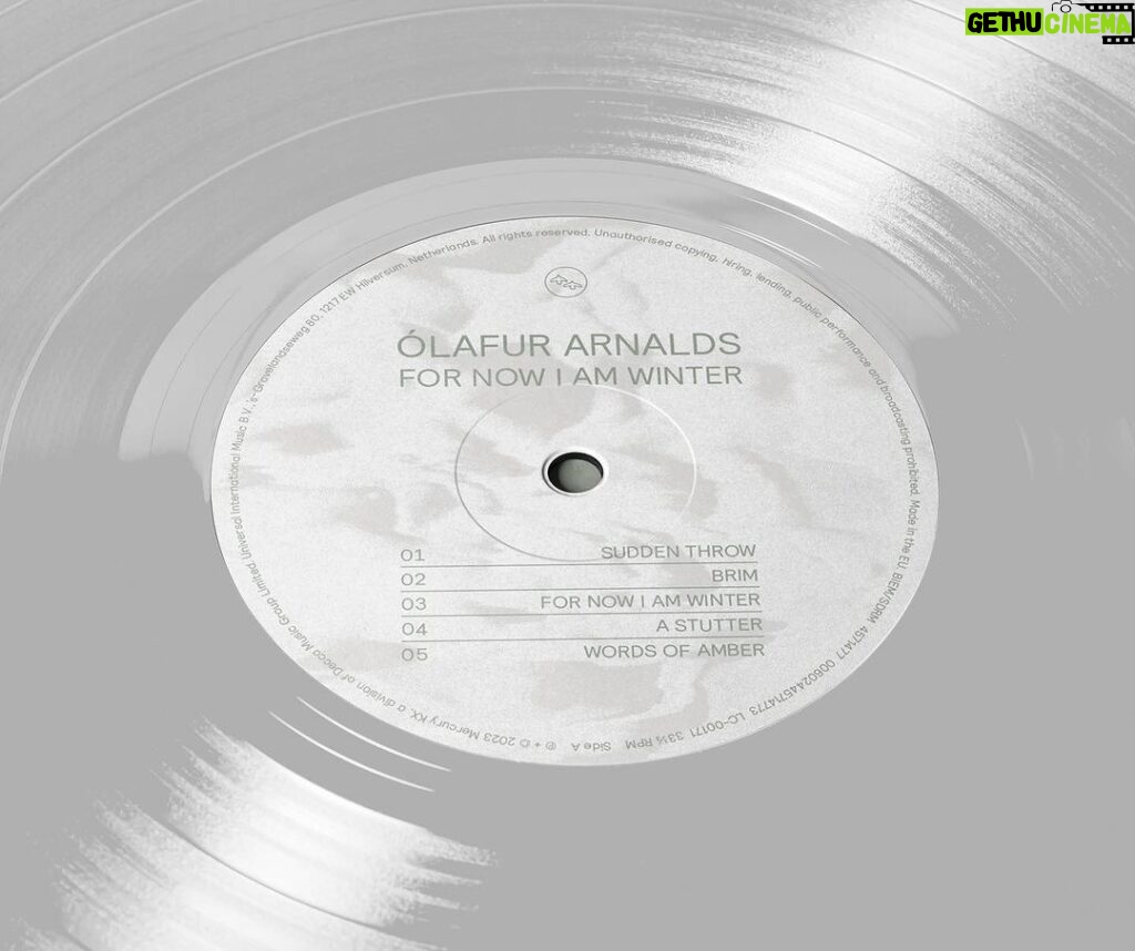 Ólafur Arnalds Instagram - For Now I Am Winter, 10th anniversary remaster – out November 24 I rarely take the time to look back but 10 years ago, For Now I Am Winter, marked a lot of firsts for me. First time writing with a vocalist (@arnordan ❤), first album on a new label, first time writing for an orchestra. It was a really ambitious record for me that found a lot of new ears and was the seed of many ideas that have since become cornerstones in my life and music. 10 years is a long time, but still feels so very short. I was a different person then, but then again not really. The world certainly is different, but the ideas and emotion poured into this record feel unchanged. Spring still comes after winter. Remastered from stems on a clear 180 gr. vinyl, with a brand new artwork and 5 exclusive art prints. If you’re interested, you can pre-order it via the link in the bio. We’ve also added a new selection of merch, inspired by various albums, to the webshop.