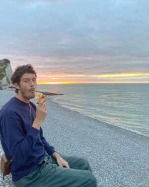 César Domboy Instagram - Ponyo barked and we instantly knew she wanted to go on a romantic weekend in Normandie with the boys. So we complied. 🤍
 - Summer 2022 on film