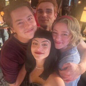 Camila Mendes Instagram - that’s a wrap on veronica 💔 there’s no caption or photo dump that can illustrate what an emotional experience it’s been filming our last episode of riverdale. i’m not just saying goodbye to a TV show, i’m saying goodbye to an entire life i created in vancouver, to a transformative period of time that shaped me as an adult, to a community of people who have seen the best and worst of me over the course of seven intense seasons. it doesn’t matter how ready you are to move on, goodbyes are painful, and walking away from this show will be a process of mourning for all of us. 

to our loyal fans, thank you for actively supporting me on this journey with all the gifts, flowers, and balloons. the handmade art and handwritten letters. i have endless appreciation for you guys. thank you for showing veronica the love that she deserves.

to our notoriously hard-working crew members, my beautiful family of talented co-stars, and our legendary showrunner roberto aguirre-sacasa, i love you all so much. thank you for all the precious time put into this show. thank you for the core memories. i’m really going to miss the triumphs and defeats, the epic highs and lows, of making network television with you 🫡