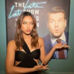 Camila Mendes Instagram - we interrupt your regularly scheduled emmy’s content to remind you to tune in to @latelateshow tonight 📺💥 12:37/11:37c on CBS