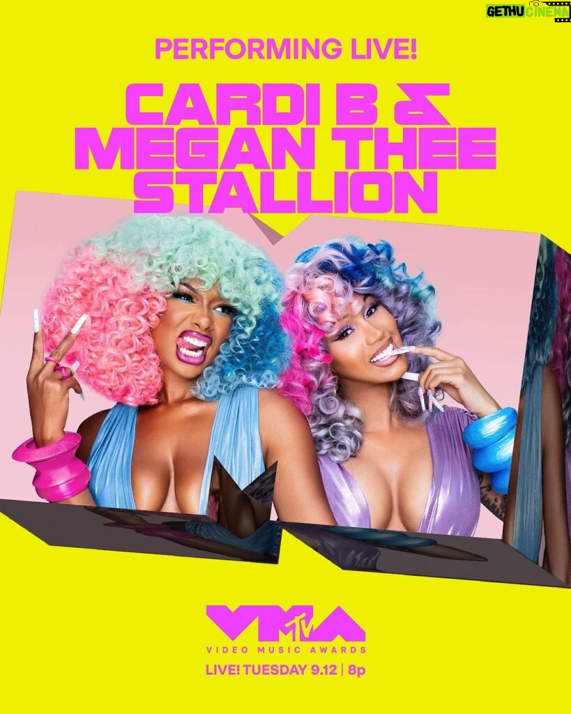Cardi B Instagram - #VMAs  me and @theestallion are coming for ya tonight!!! #BONGOS